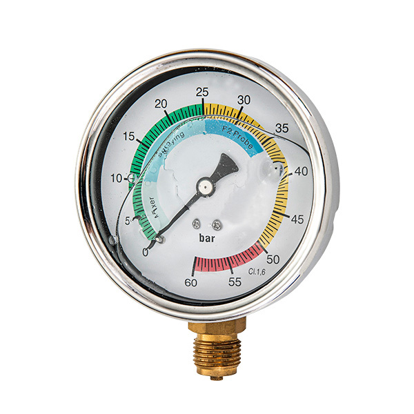 100mm radal brass connection glycerin filled special pressure gauge  OKT-15