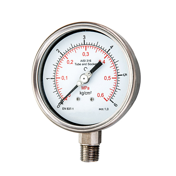 100mm  argon arc welding type stainless steel pressure gauge OKT-20