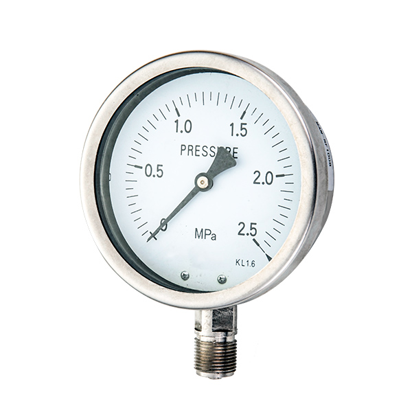 100mm  radial  stainless steel pressure gauge in one piece OKT-64