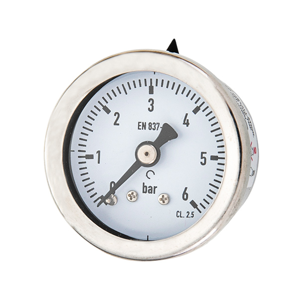 40mm axial brass connection glycerin filled pressure gauge OKT-2