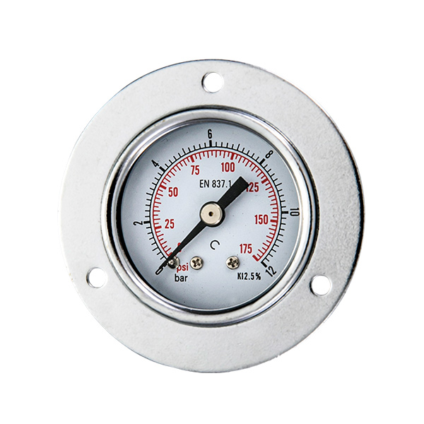 40mm back brass connection standard pressure gauge with flange OKT-34