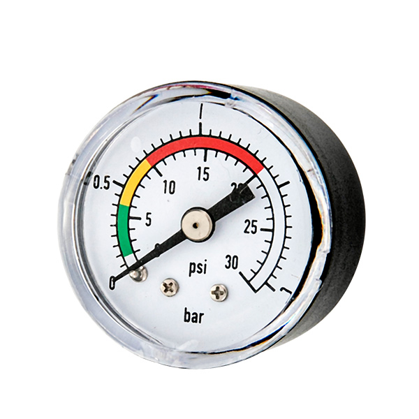 40mm back standard pressure gauge with sanp in plastic case double secel OKT-38