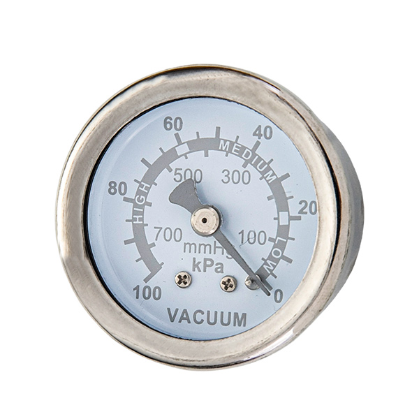 40mm axial brass connection glycerin filled vacuum  pressure gauge crimp type OKT-4