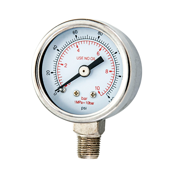 40mm bottom   standard pressure gauge with stainless steel housing and internal part OKT-58