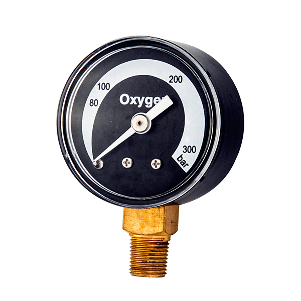 40mm  oxygen pressure gauge with sanp in plastic case OKT-95