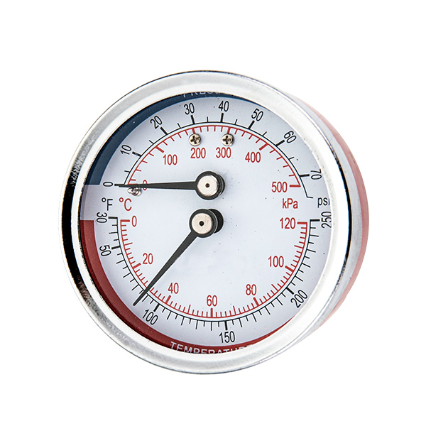 80mm back  mounting thermo-manometer with back steel case OKT-85