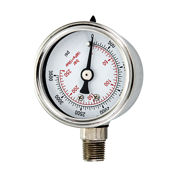 40mm glycerin filled pressure gauge special angle scale OKT-67